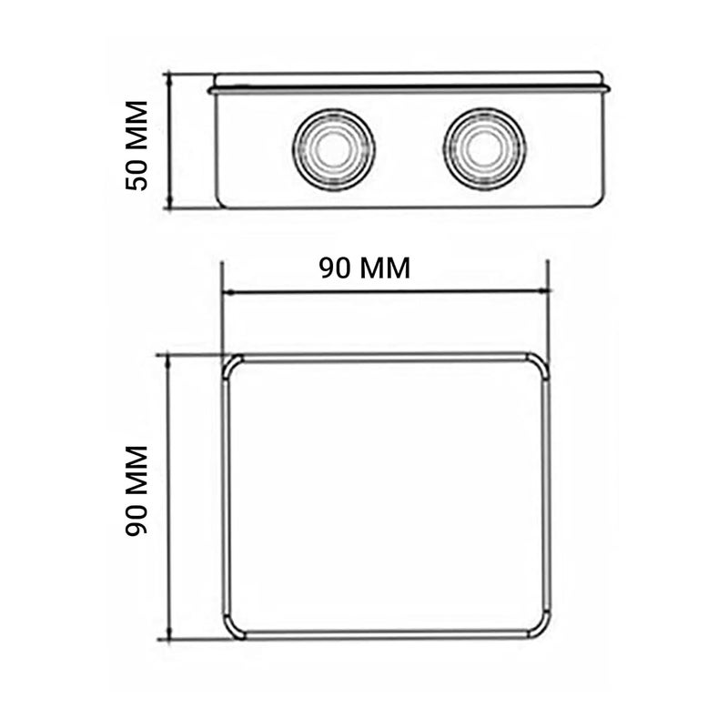 Duravel Junction Box, IP55 Waterproof Electrical Enclosure, Surface Mount, White (Pack-Of 2) - Image 4